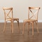 Baxton Studio Tartan Mid-Century Brown Woven Rattan and Wood Dining Chair Set(2PC) PR 195-2PC-12390-ZORO - alternate 4